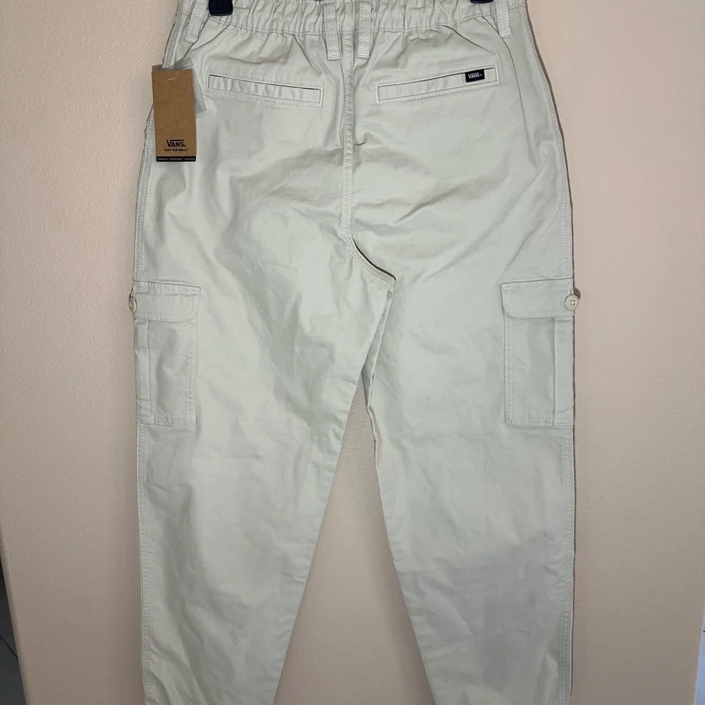 Vans Cream Cargo Pants Relaxed Fit